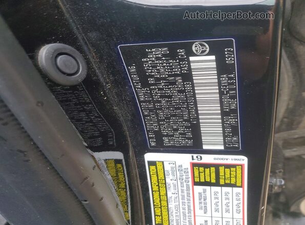 4T1DAACK4SU103883 2025 TOYOTA CAMRY Черный Вид наклейки с VIN-кодом