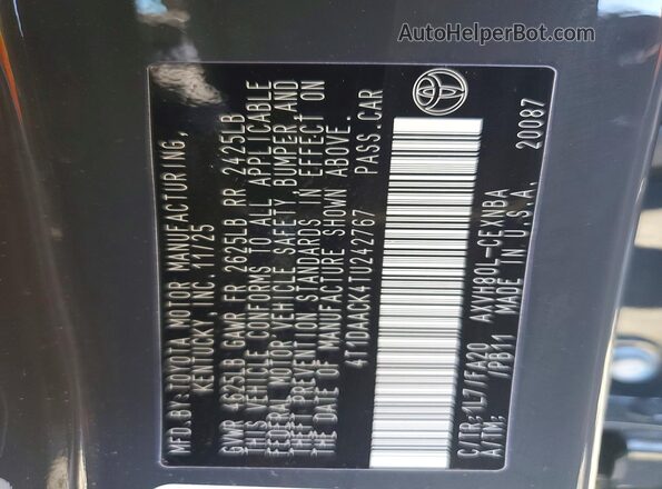 4T1DAACK4TU242767 2026 TOYOTA CAMRY Gray 