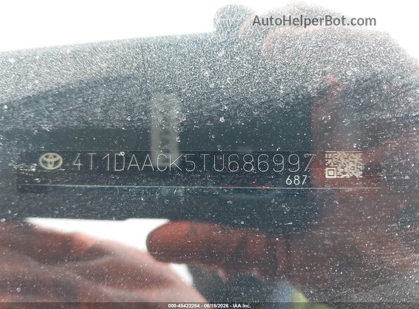 4T1DAACK5TU686997 2026 TOYOTA CAMRY Black Շարժիչի բաժամունքի տեսք