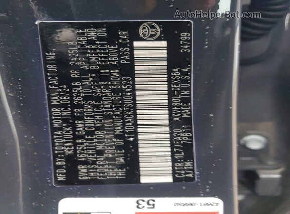 4T1DAACK7SU044523 2025 TOYOTA CAMRY Серый 