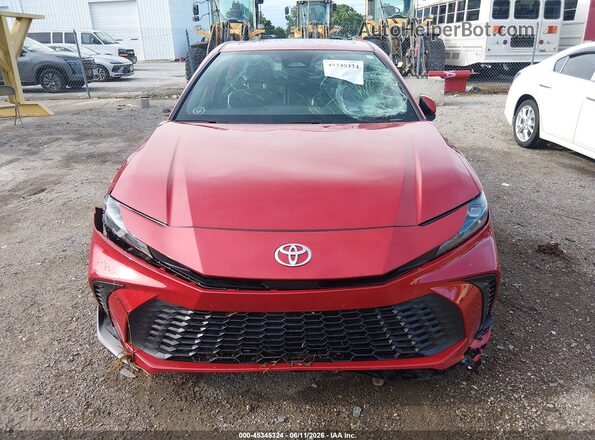 4T1DAACK7SU085797 2025 TOYOTA CAMRY Red Widok zestawu wskaźników