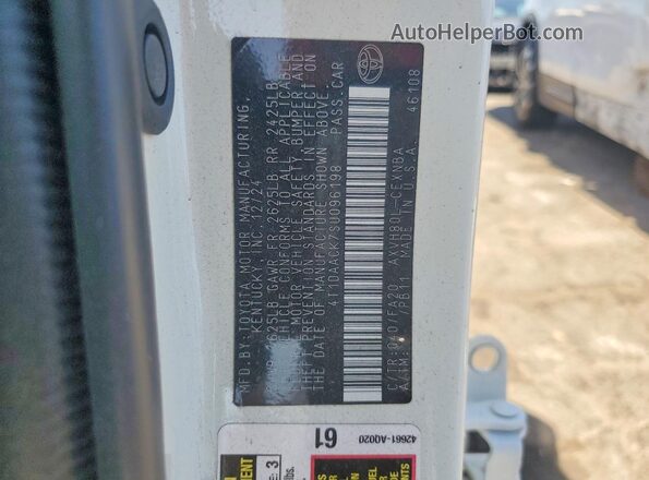 4T1DAACK7SU096198 2025 TOYOTA CAMRY White Вид підкапотного простору