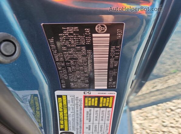 4T1DAACK7SU155489 2025 TOYOTA CAMRY Blue Widok komory silnika
