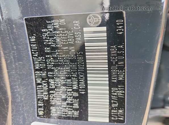 4T1DAACK7TU220875 2026 TOYOTA CAMRY Gray Widok komory silnika