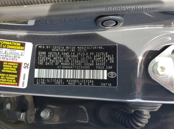 4T1DAACK7TU234095 2026 TOYOTA CAMRY Charcoal 