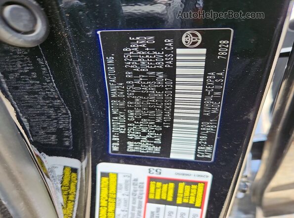 4T1DAACK8SU501307 2025 TOYOTA CAMRY Черный Вид подкапотного пространства
