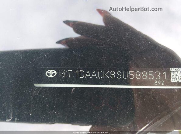 4T1DAACK8SU588531 2025 TOYOTA CAMRY White Widok komory silnika