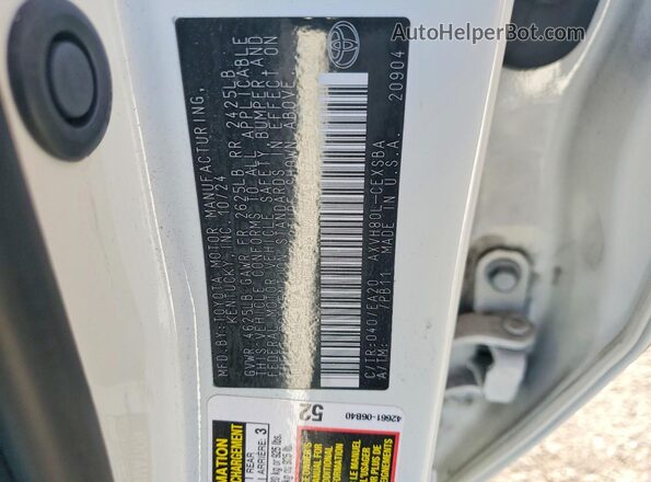 4T1DAACK9SU074817 2025 TOYOTA CAMRY White Շարժիչի բաժամունքի տեսք