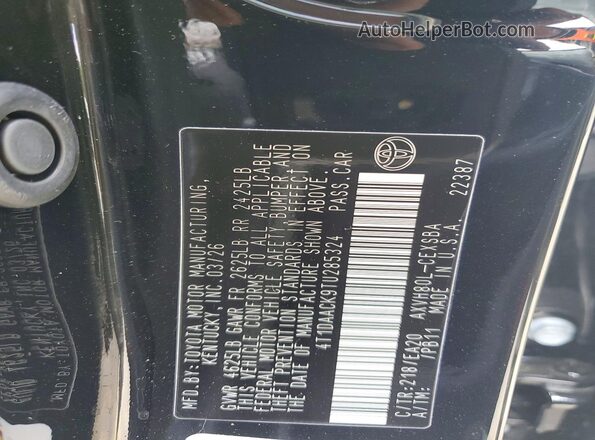 4T1DAACK9TU285324 2026 TOYOTA CAMRY Black 