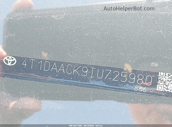 4T1DAACK9TU725980 2026 TOYOTA CAMRY Black Engine compartment view