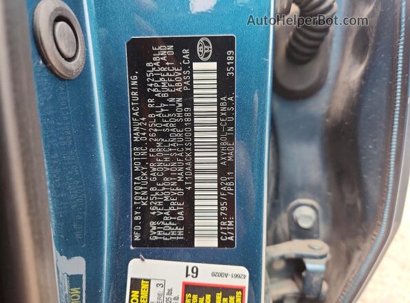 4T1DAACKXSU001889 2025 TOYOTA CAMRY Blue 