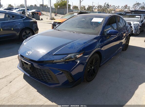 4T1DAACKXSU029207 2025 TOYOTA CAMRY Blue Vista tres cuartos delantera izquierda