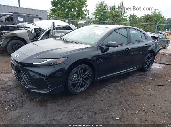 4T1DAACKXSU142381 2025 TOYOTA CAMRY Black წინა მარცხენა ხედი სამი მეოთხედიდან