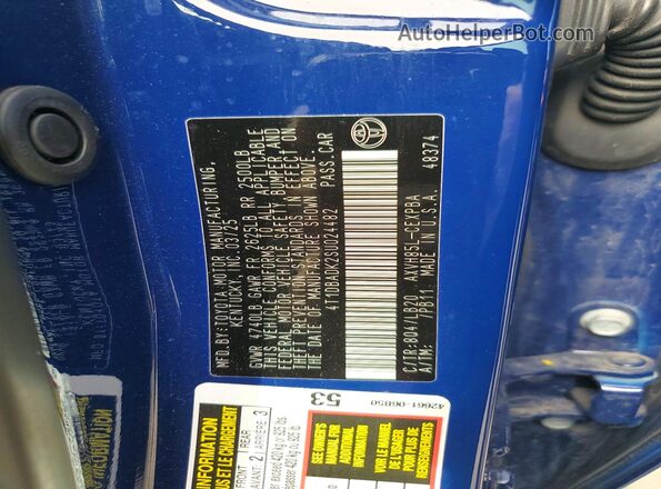 4T1DBADK2SU024482 2025 TOYOTA CAMRY Blue Widok komory silnika