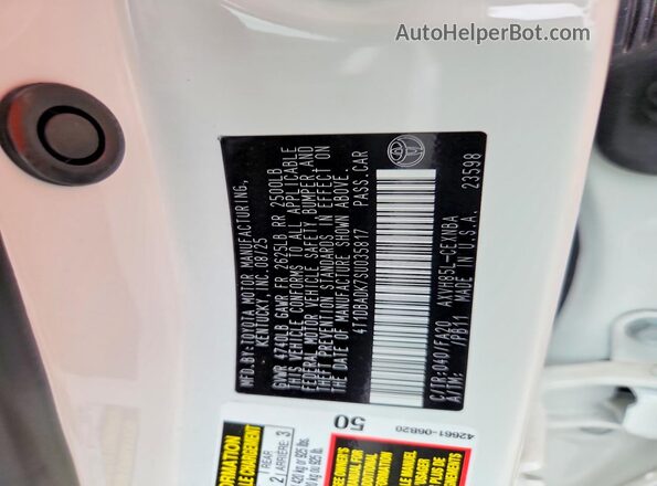 4T1DBADK7SU035817 2025 TOYOTA CAMRY White 