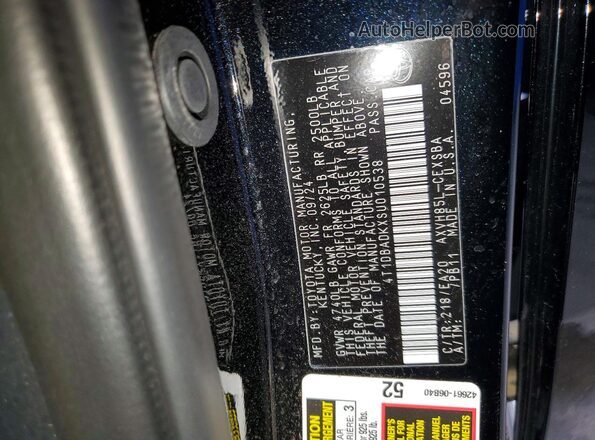 4T1DBADKXSU010538 2025 TOYOTA CAMRY Black Вид підкапотного простору