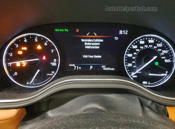 4T1DZ1FB4LU042895 2020 TOYOTA AVALON White Instrument cluster view