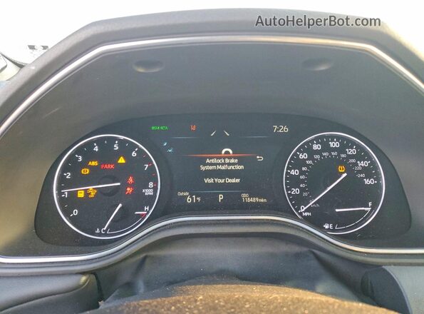 4T1EZ1FB7LU048971 2020 TOYOTA AVALON White Вид щитка приладів