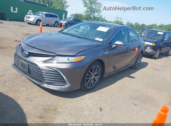 4T1F31AK0MU026406 2021 TOYOTA CAMRY Gray წინა მარცხენა ხედი სამი მეოთხედიდან