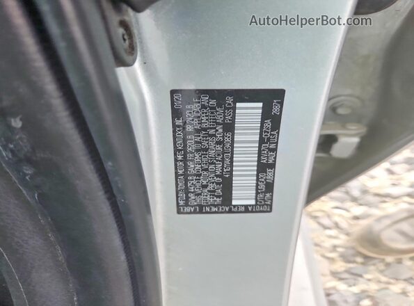 4T1G11AK0LU340856 2020 TOYOTA CAMRY Silver Вид підкапотного простору
