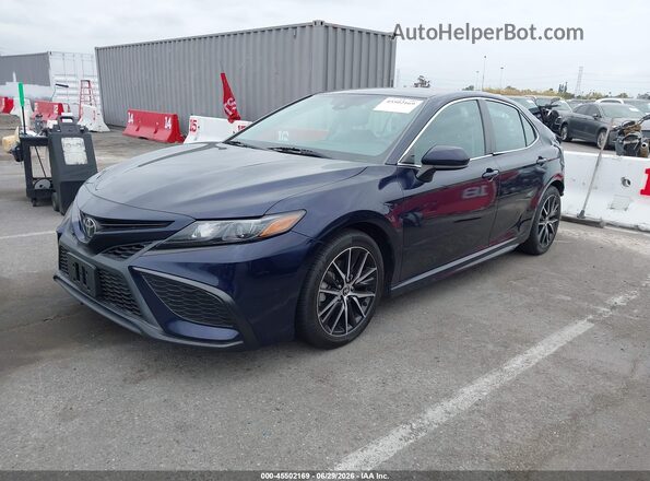 4T1G11AK4MU484038 2021 TOYOTA CAMRY Dark Blue Առջևի ձախ երեք քառորդ տեսարան