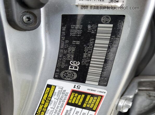 4T1G11AK9LU334876 2020 TOYOTA CAMRY Silver 