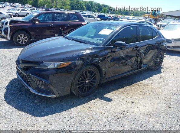 4T1K61AK3MU608733 2021 TOYOTA CAMRY Black Առջևի ձախ երեք քառորդ տեսարան