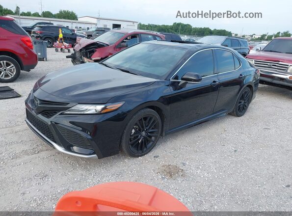 4T1K61BK3PU080369 2023 TOYOTA CAMRY Black წინა მარცხენა ხედი სამი მეოთხედიდან