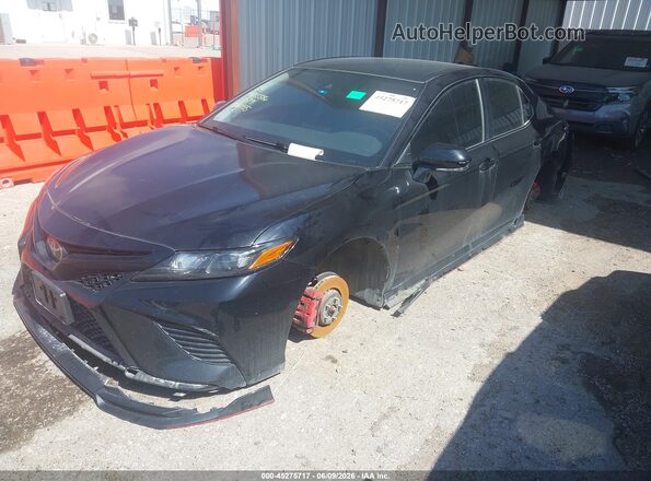 4T1KZ1AKXMU060155 2021 TOYOTA CAMRY Black Առջևի ձախ երեք քառորդ տեսարան