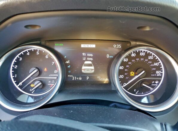 4T1L11BK9LU006306 2020 TOYOTA CAMRY White Вид щитка приладів