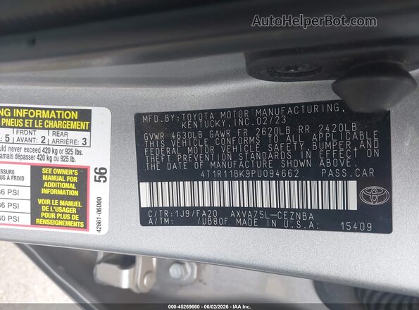 4T1R11BK9PU094662 2023 TOYOTA CAMRY Silver Widok komory silnika