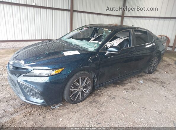 4T1S11AK8MU610511 2021 TOYOTA CAMRY Синий Передняя левая четверть