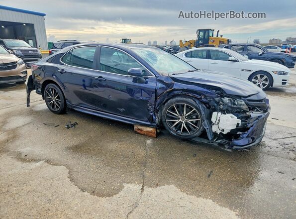 4T1T11BKXNU066470 2022 TOYOTA CAMRY Синий Передняя правая четверть