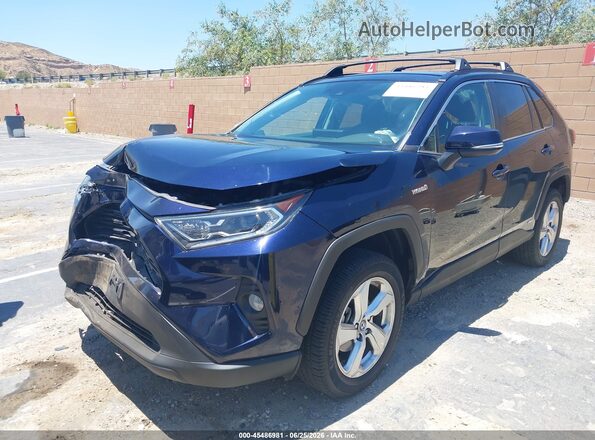4T3B6RFV2MU018192 2021 TOYOTA RAV4 HYBRID Blue Առջևի ձախ երեք քառորդ տեսարան