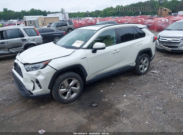 4T3B6RFV2MU044615 2021 TOYOTA RAV4 HYBRID White Vista tres cuartos delantera izquierda