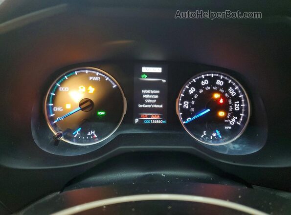 4T3B6RFV4MU052098 2021 TOYOTA RAV4 Blue Instrument cluster view