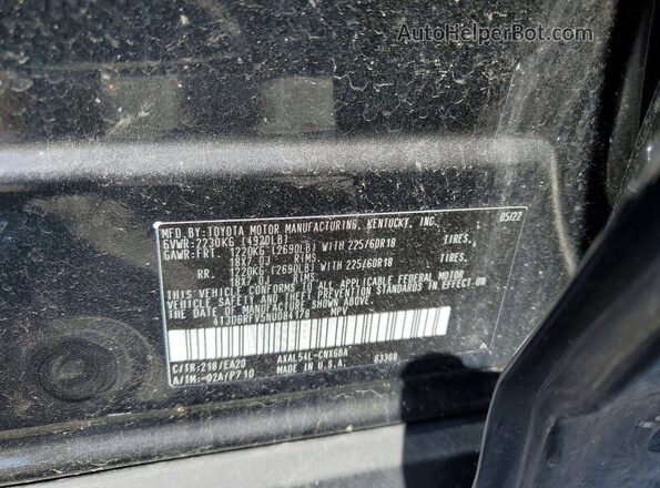 4T3D6RFV5NU084178 2022 TOYOTA RAV4 Black 360 interior view