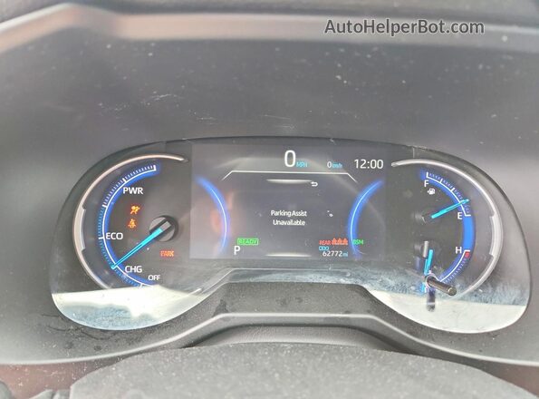 4T3DWRFV3LU001649 2020 TOYOTA RAV4 White Instrument cluster view