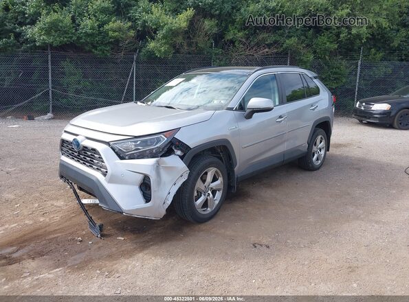 4T3DWRFV9LU010176 2020 TOYOTA RAV4 HYBRID Silver Vista tres cuartos delantera izquierda