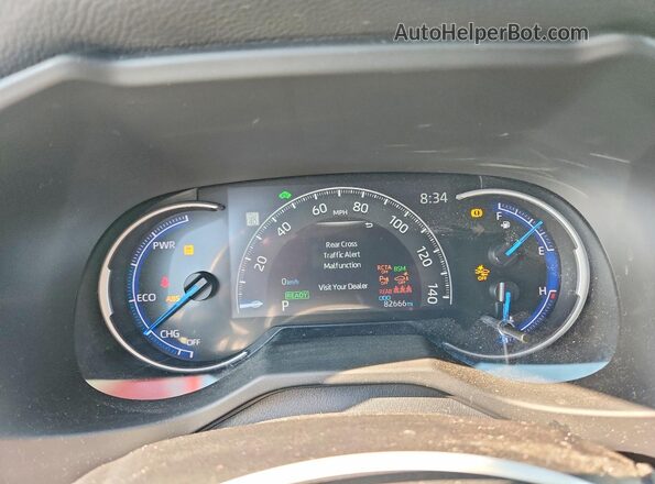 4T3E6RFV0MU008869 2021 TOYOTA RAV4 White ხელსაწყოთა პანელის ხედი