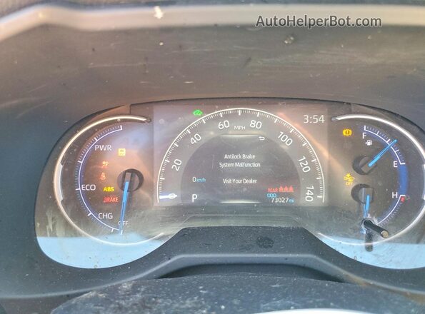 4T3E6RFV1MU040794 2021 TOYOTA RAV4 Gray Instrument cluster view