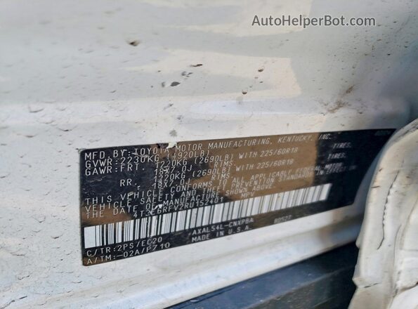 4T3E6RFV2RU152401 2024 TOYOTA RAV4 Белый 