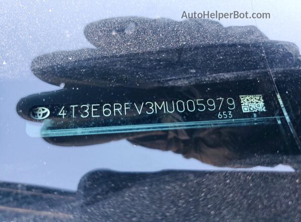 4T3E6RFV3MU005979 2021 TOYOTA RAV4 Gray Շարժիչի բաժամունքի տեսք