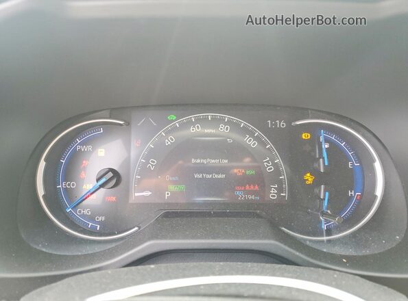 4T3E6RFV8MU044230 2021 TOYOTA RAV4 White ხელსაწყოთა პანელის ხედი