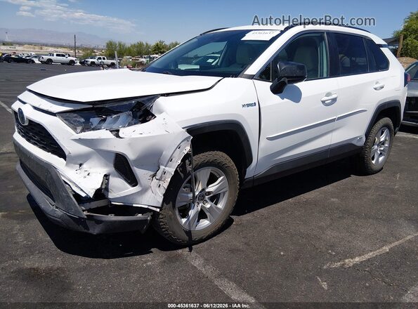 4T3LWRFV6MU034061 2021 TOYOTA RAV4 HYBRID White Առջևի ձախ երեք քառորդ տեսարան