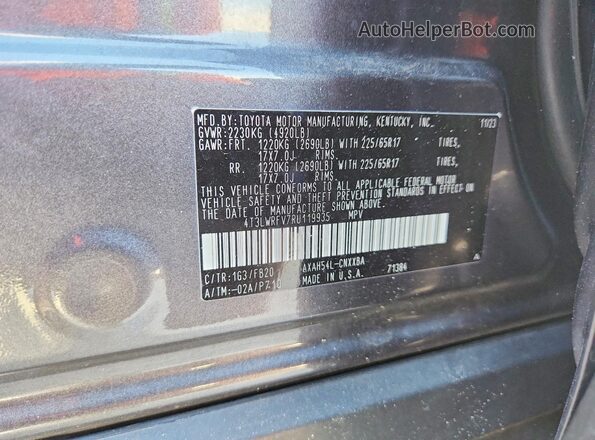 4T3LWRFV7RU119935 2024 TOYOTA RAV4 Gray 