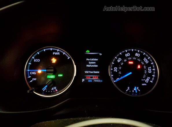 4T3MWRFV2LU008219 2020 TOYOTA RAV4 Black Вид щитка приладів
