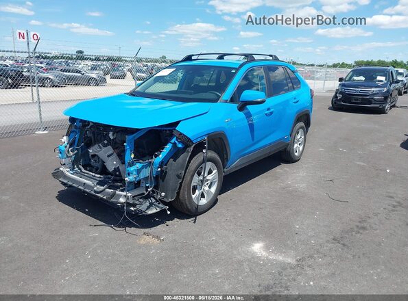 4T3MWRFV8MU047561 2021 TOYOTA RAV4 HYBRID Blue Առջևի ձախ երեք քառորդ տեսարան