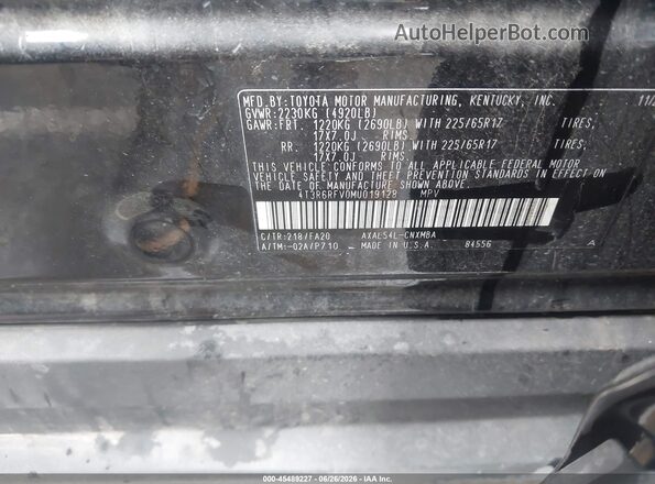 4T3R6RFV0MU019128 2021 TOYOTA RAV4 HYBRID Black ძრავის განყოფილების ხედი