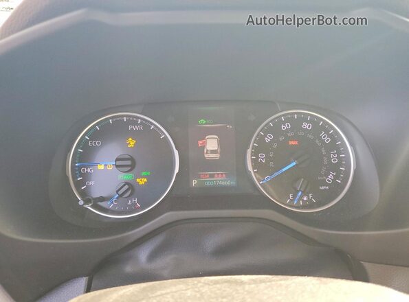 4T3R6RFV3LU001060 2020 TOYOTA RAV4 White Вид щитка приладів